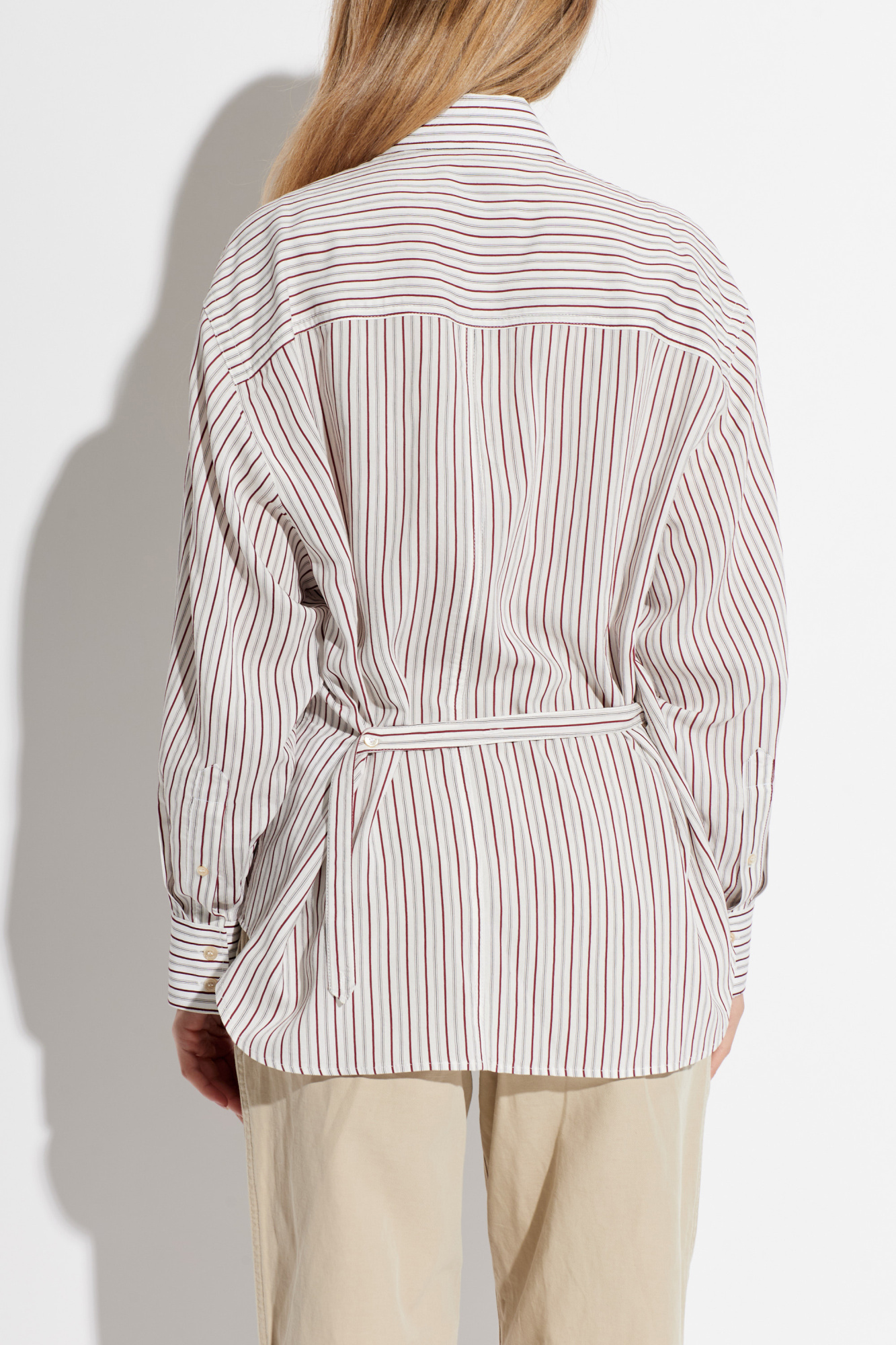【新品】  ISABEL MARANT ETOILE / イザベルマランエトワール | AURORA レーヨン プリントシャツ | 34 | ECRU | レディース AURORA SHIRT Woman ecru and black | ISABEL MARANT Official online